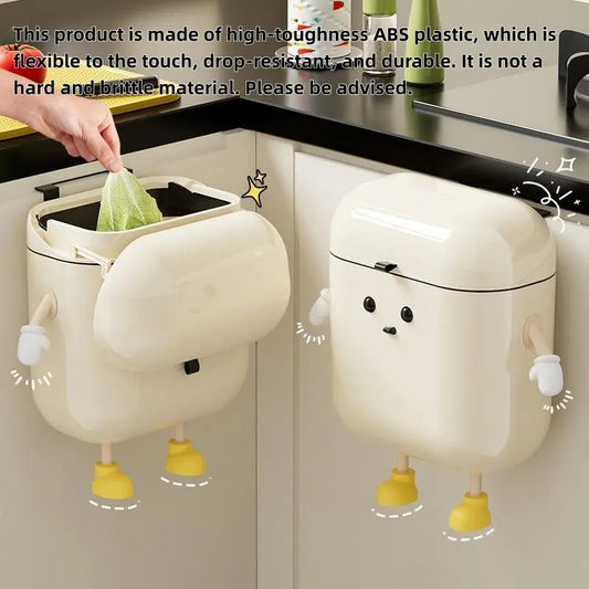 UFORU 12L Wall Mounted Trash Can with Lid, Hanging Leakproof Waste Bin for Kitchen, Bathroom, Bedroom, Office, Laundry Room & RV