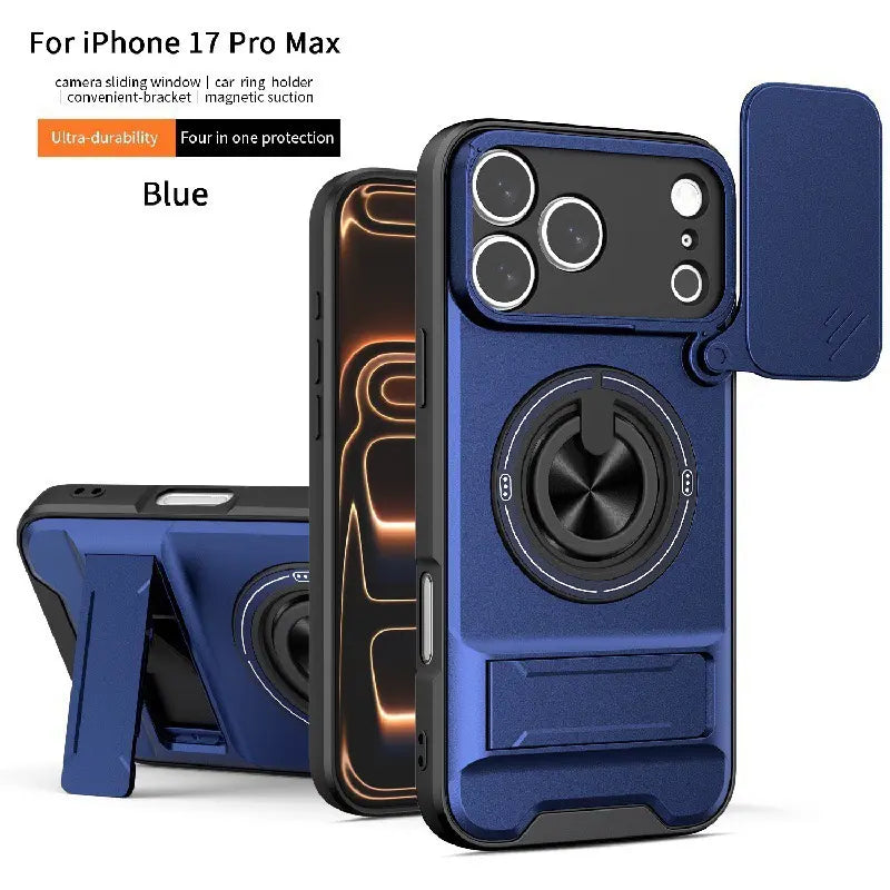 Mecha Push Window Magnetic Case for iPhone & Samsung S26 – Military Grade Shockproof Cover