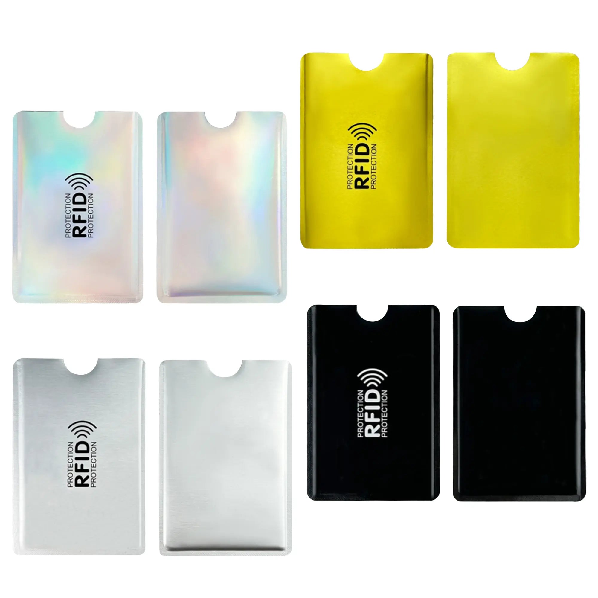 8 Counts RFID Blocking Sleeves Set –  Protection for Credit & ID Cards, Slim & Lightweight Design