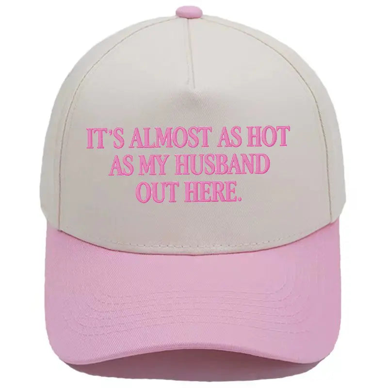 Funny "Almost As Hot As My Husband" Hat – Retro Two-Tone Snapback Cap