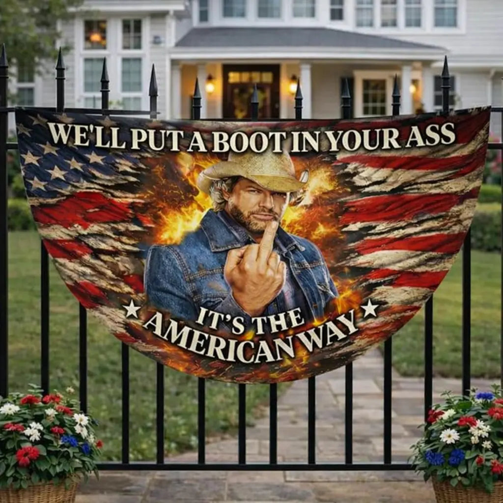 Toby Keith "Red White and Blue" 250th Flag - Patriotic Outdoor Banner & Tapestry