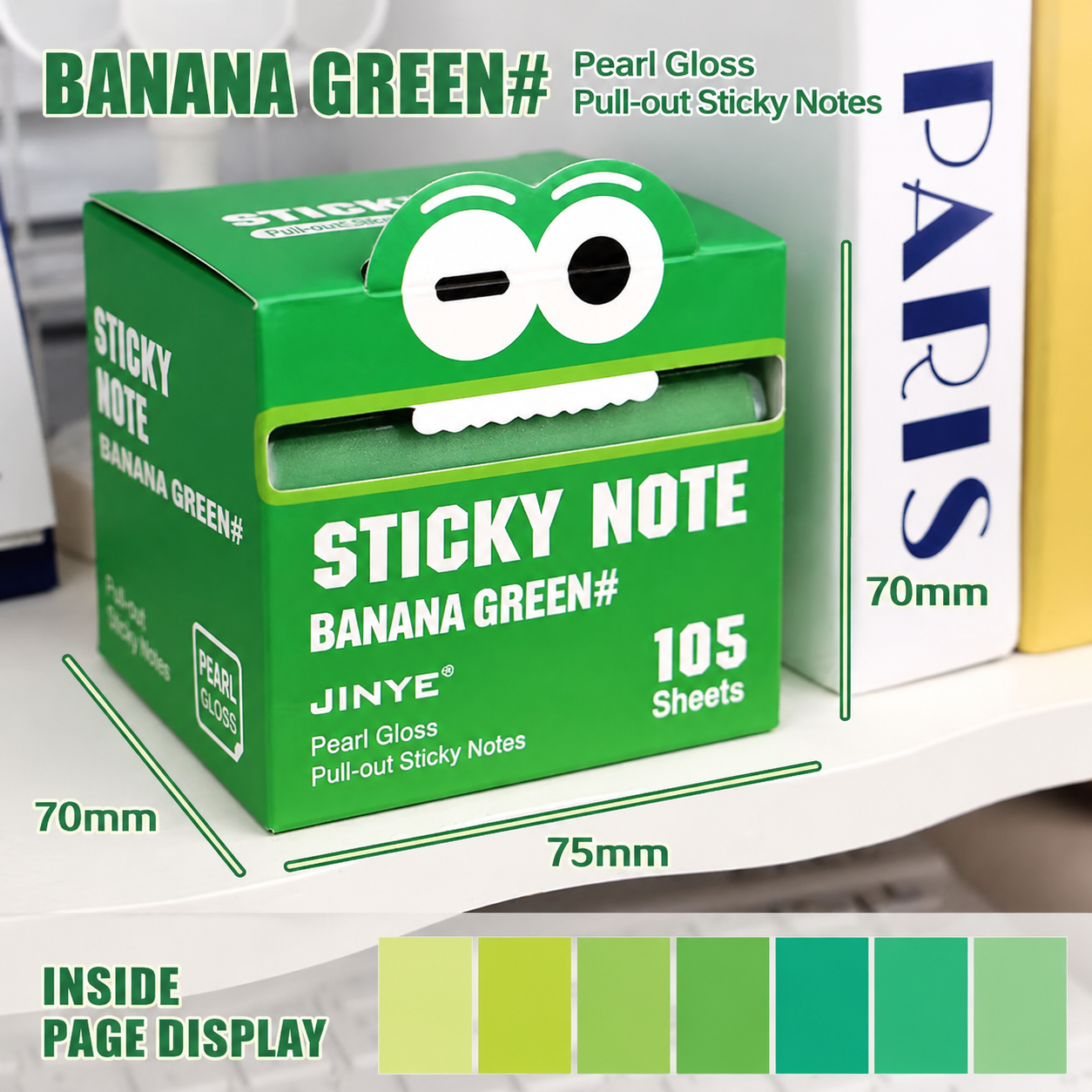 Cute Monster Pattern Sticky Notes | Cartoon Memo Pads 105 Sheets