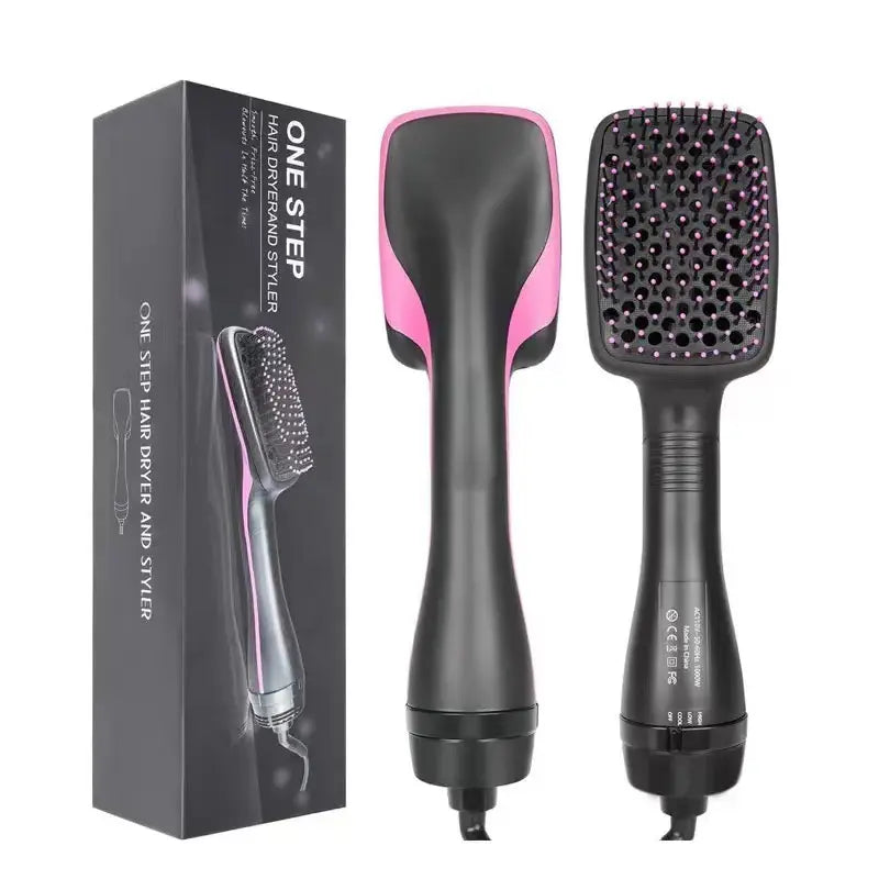 2-in-1 Hair Dryer Brush & Straightener Comb, Multifunctional Hot Air Styler for Fast Drying