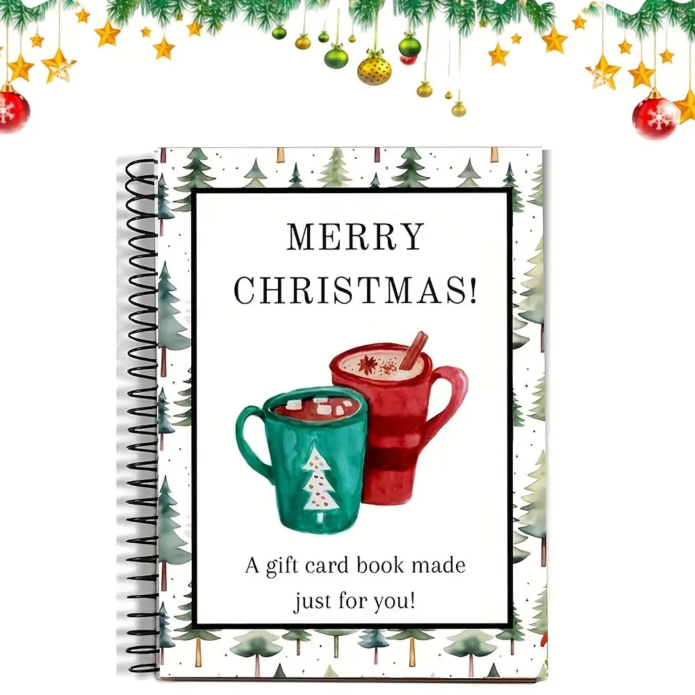 DIY Spiral-Bound Christmas Gift Card Album – Durable Card Holder & Gift Planner Notebook