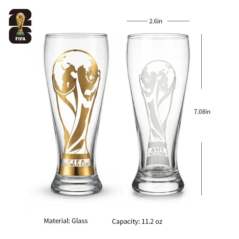 Official FIFA World Cup 26 Gold Stamped Classic Beer Glass--Collector's Edition summervibes Drinkware Tumblers