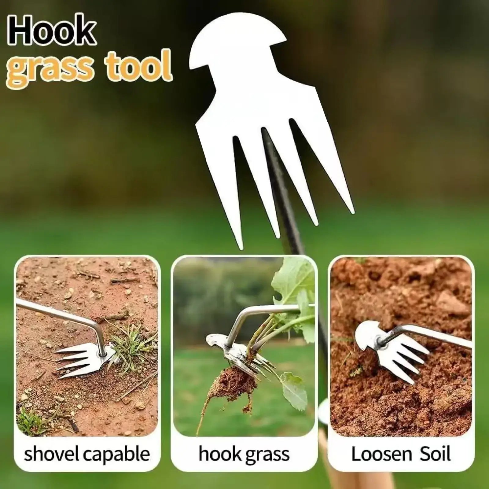 Pulling Weeds and Weeding Artifact,Rooting Hoeing,Loosening Soil, Gardening Tools,Multi-Functional Weeding Shovel,Vegetable Planting, New Durable Garden Weed Upgraded Weed Puller Tool.