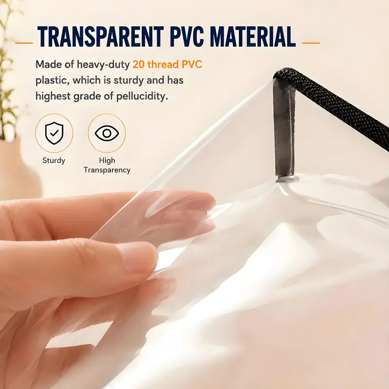 Boîte de rangement en plastique transparent robuste : Grand organisateur avec couvercle à charnière