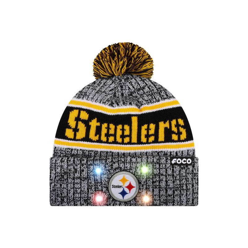 NFL Officially Licensed Team Color Warm Light up Pom Beanie