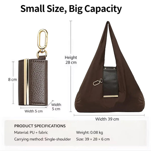 Foldable Keychain Bag Reusable Grocery Bags for Shopping Foldable & Expandable Handbag with Key Ring for Travel Daily Use Organiser,dorm essentials,home decor