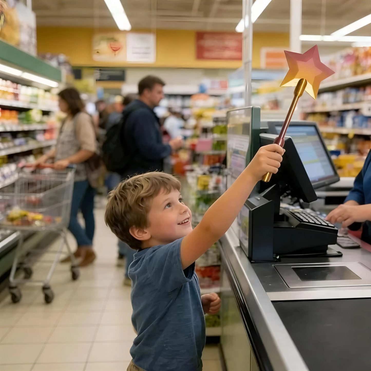 "Magic Pay" Credit Card Wand | 3D Printed Star Tap-to-Pay Wand for Checkout