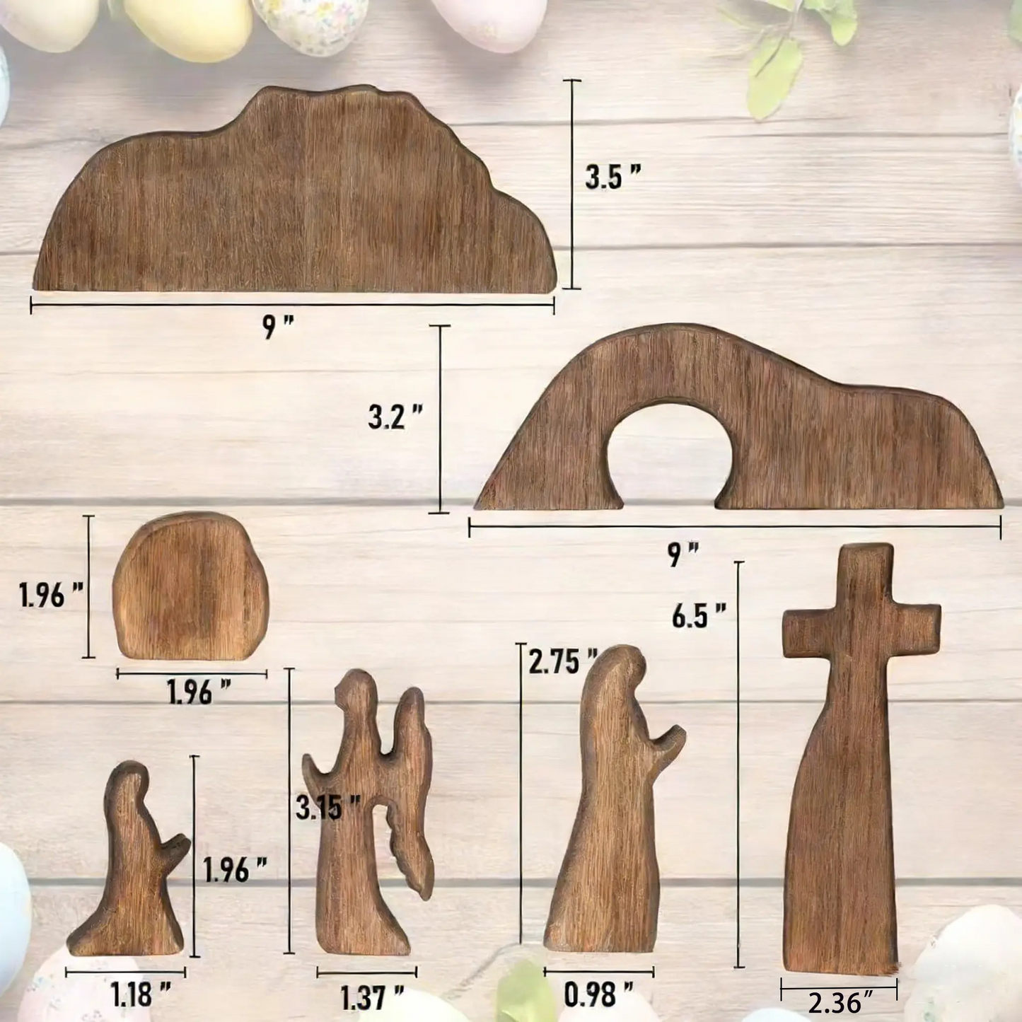 Easter Resurrection Scene Wooden Decor Set