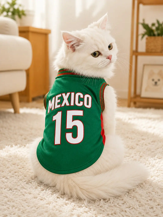 Pet Soccer Jersey Shirt | Lightweight Breathable Mesh Vest for Dogs & Cats