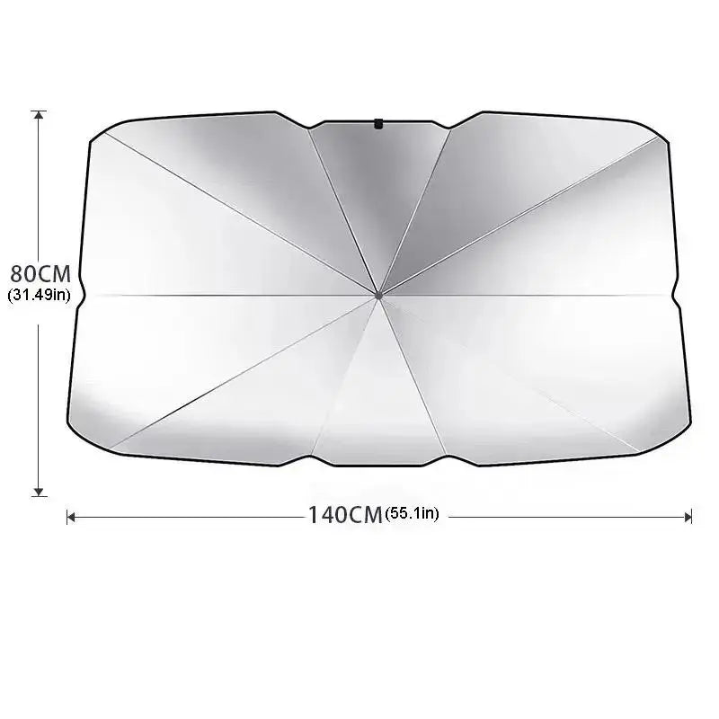 Car Front Windshield Sunshade, Multipurpose Car Glass Sun Shade, UV Blocker & Heat Reducer Car Sun Cover, Universal Easy-Fold Front Anti-UV Windshield Sunshade, Car Accessories