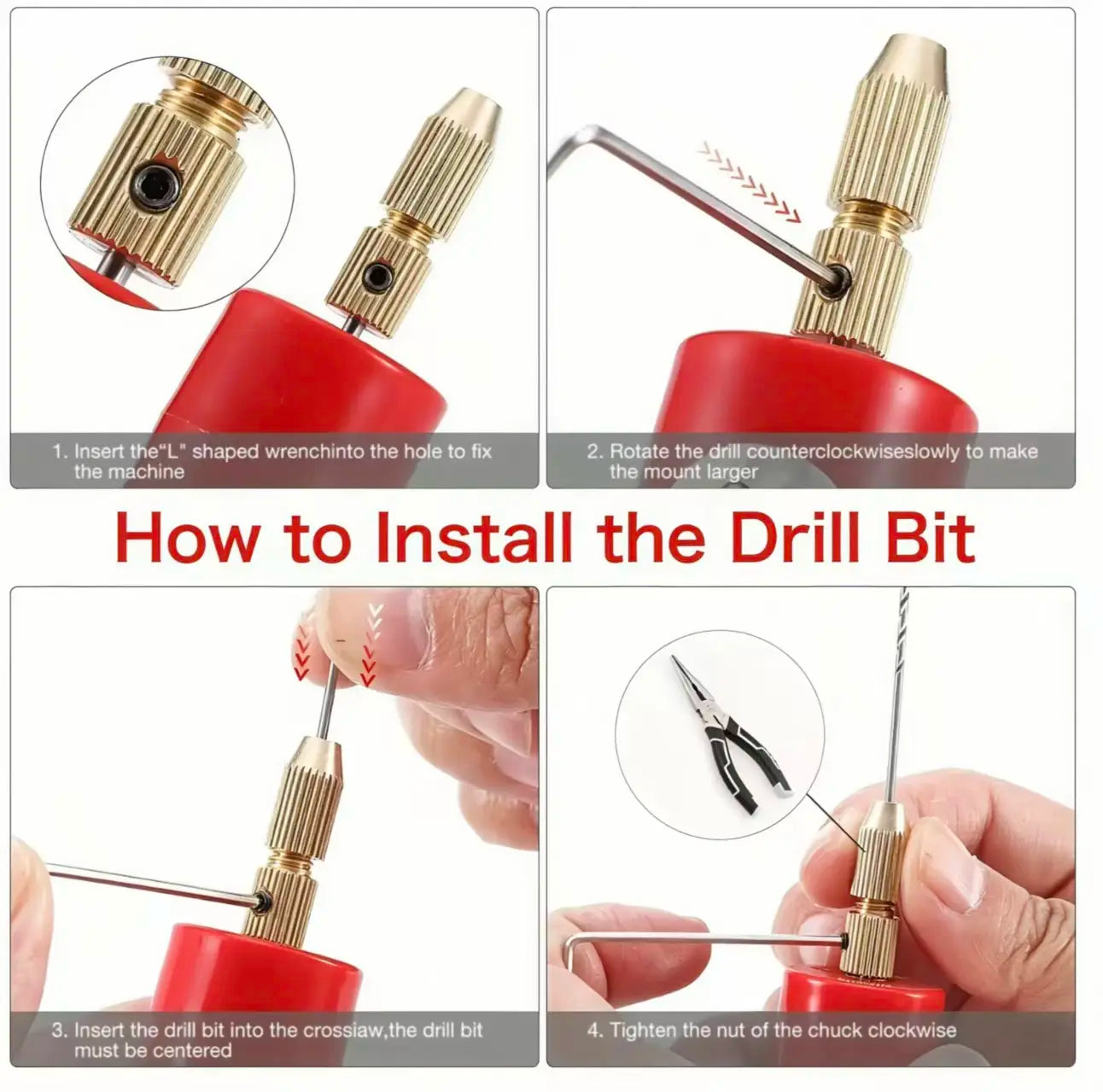 Mini Electric Hand Drill Kit – 0.7-1.2mm Precision Bits for Resin Jewelry Making