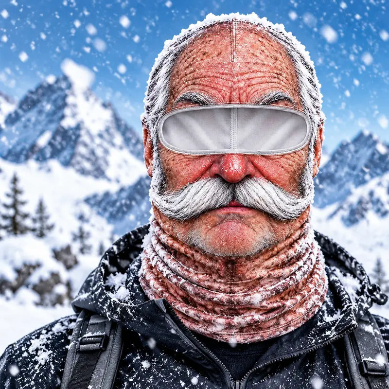 Old Man Ski Winter Face Mask 3D Funny Realistic Face Balaclava Party Gear