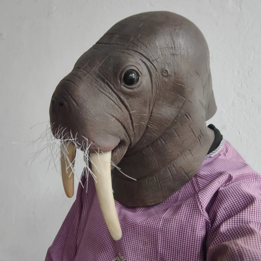 Realistic Walrus Latex Animal Mask for Halloween Parties and Cosplay