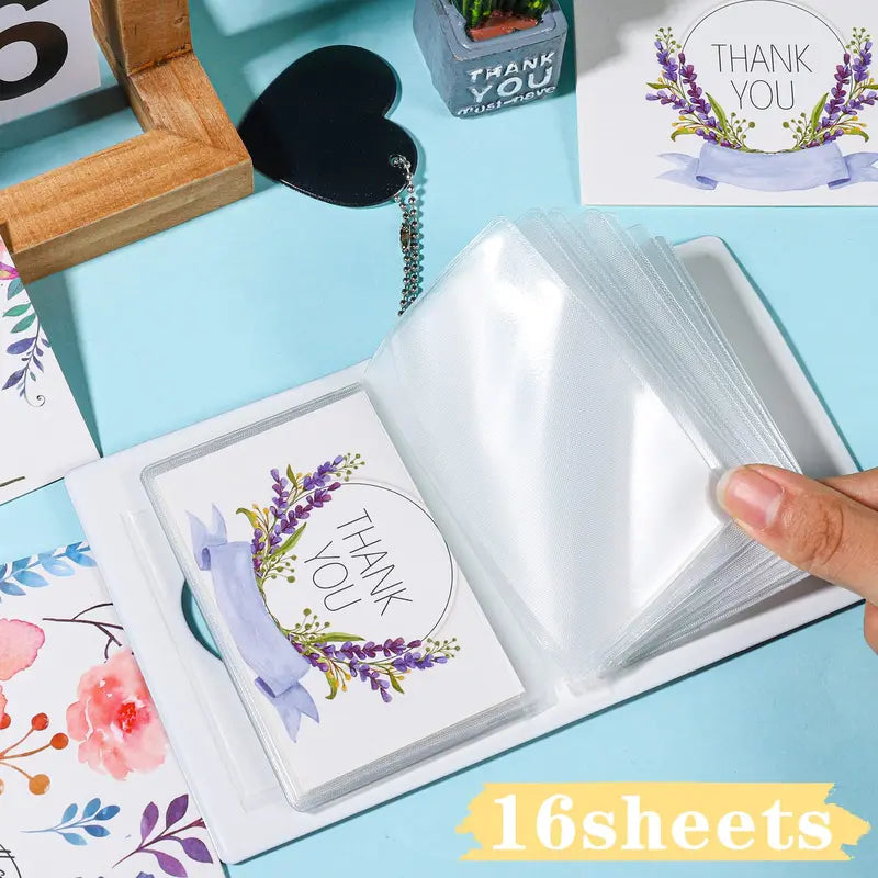 Heart-Shaped Mini Photo Album – 32 Pockets, Portable for Storing Small Photos & Cards