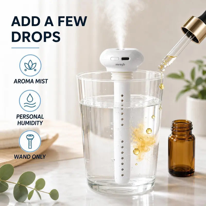 Mini USB Donut Cool Mist Portable Humidifier – Silent Operation & Auto Shut-Off