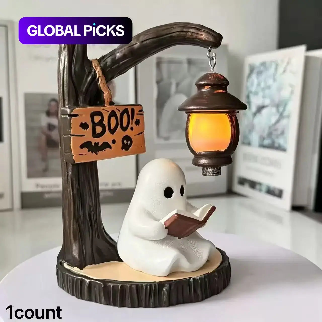 Witch/ghost Desktop Lamp, Ambient Lighting for Indoor Bedroom Living Room Office Home Decor, Bedside Table Light, Spooky Halloween Gift, Elegant Design