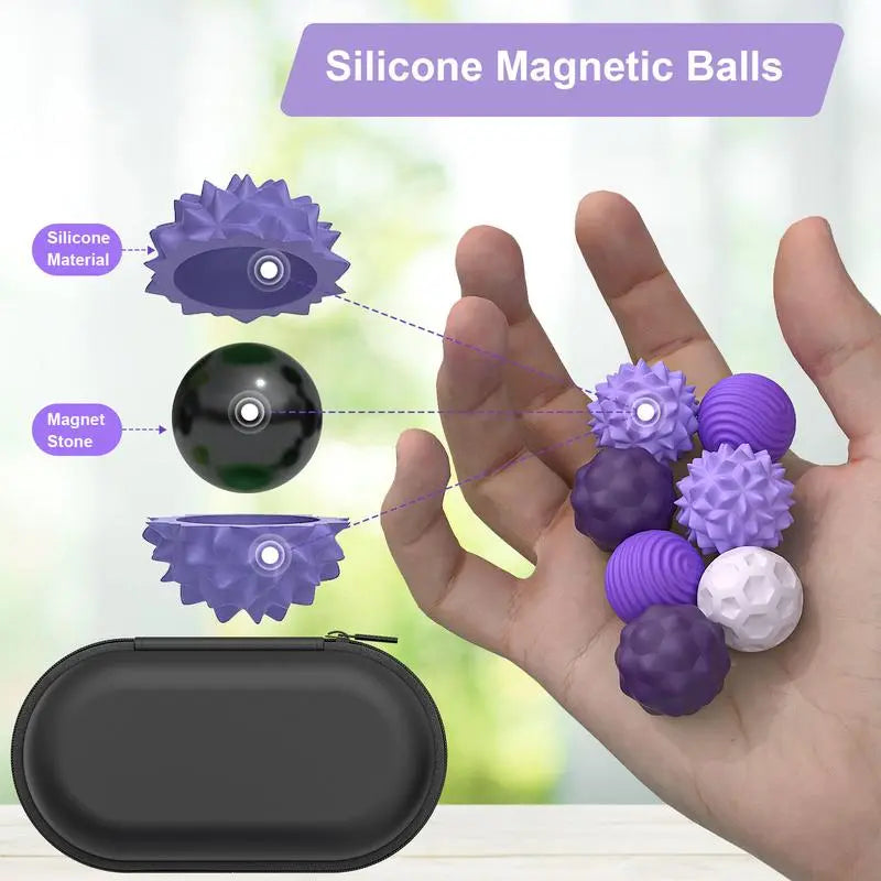 Silicone Fidget Ball Set – Elastic Texture Quiet Stress Relief Toy in Assorted Colors
