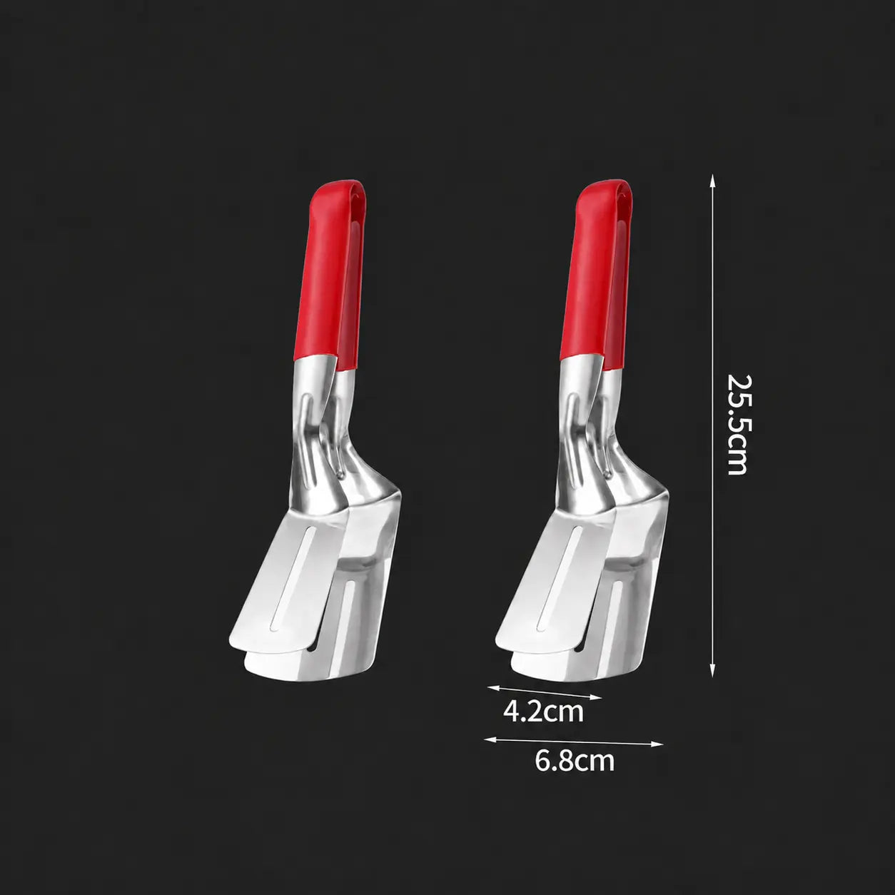 Multi-Functional Stainless Steel Steak Spatula Clamp, Kitchen Cooking Tongs for Fried Steak, Grill & Frying Pan Use