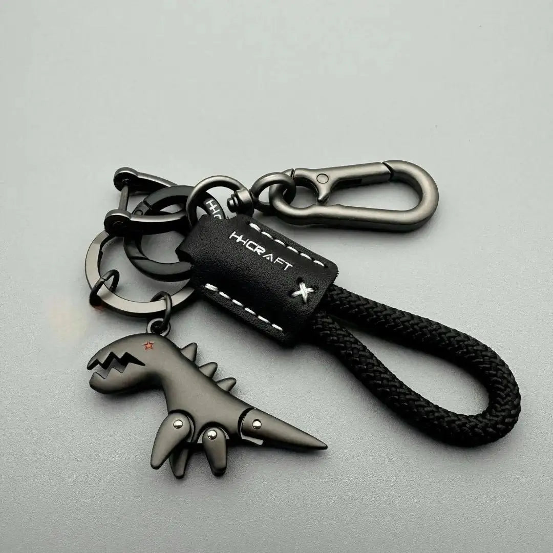 Leather-Mix Woven Rope Metal Charm Universal Car Key Chain - Bag Accessory, Sports & Outdoor Car Accessory, Handbag Pendant Small Gift, Car Key Chains, Universal Keychain