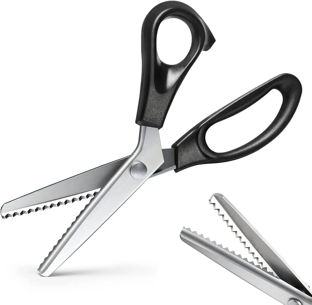 Sharp Stainless Steel Zigzag Pinking Shears for Sewing, Tailoring & DIY Crafts