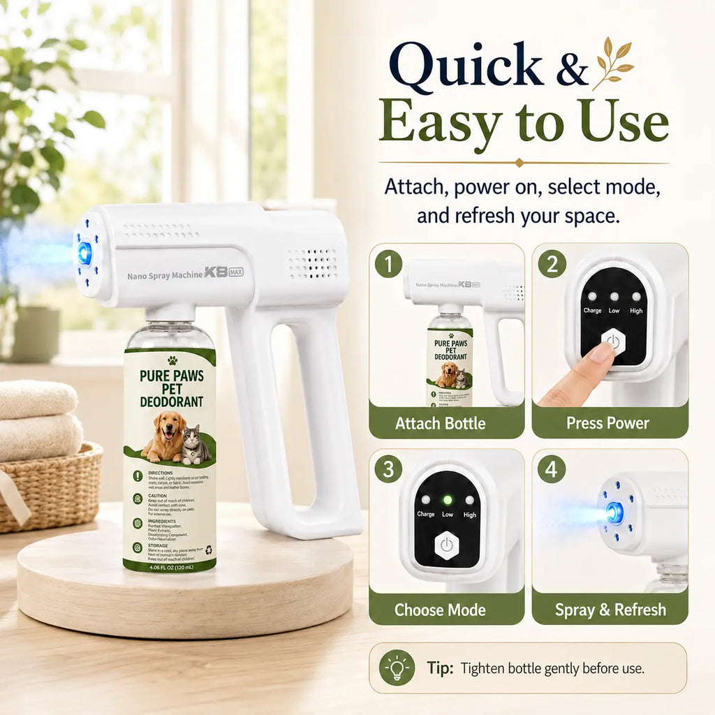 Pet Bio-Enzyme Stain & Odor Eliminator Spray – Blue Light Probiotic Deodorizing Cleaner