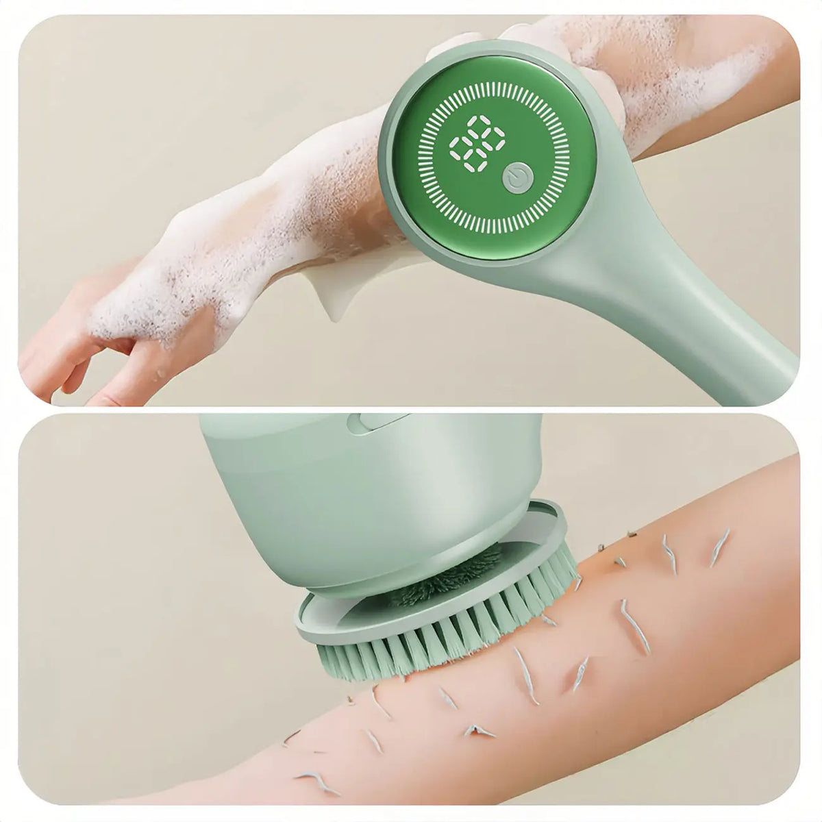 Rechargeable Electric Back Scrubber for Shower – IPX7 Waterproof Spin Body Bath Brush