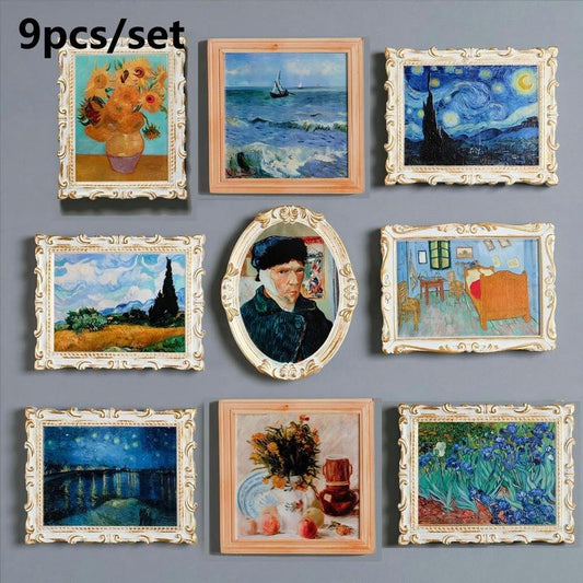 Van Gogh Art Series Fridge Magnet | Vintage Creative Magnetic Photo Frame
