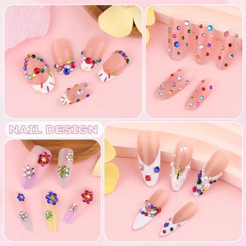 42000Pcs 40Colors 3mm Jelly Flatback Rhinestones Kit for Nail Art, Shoes & DIY Crafts
