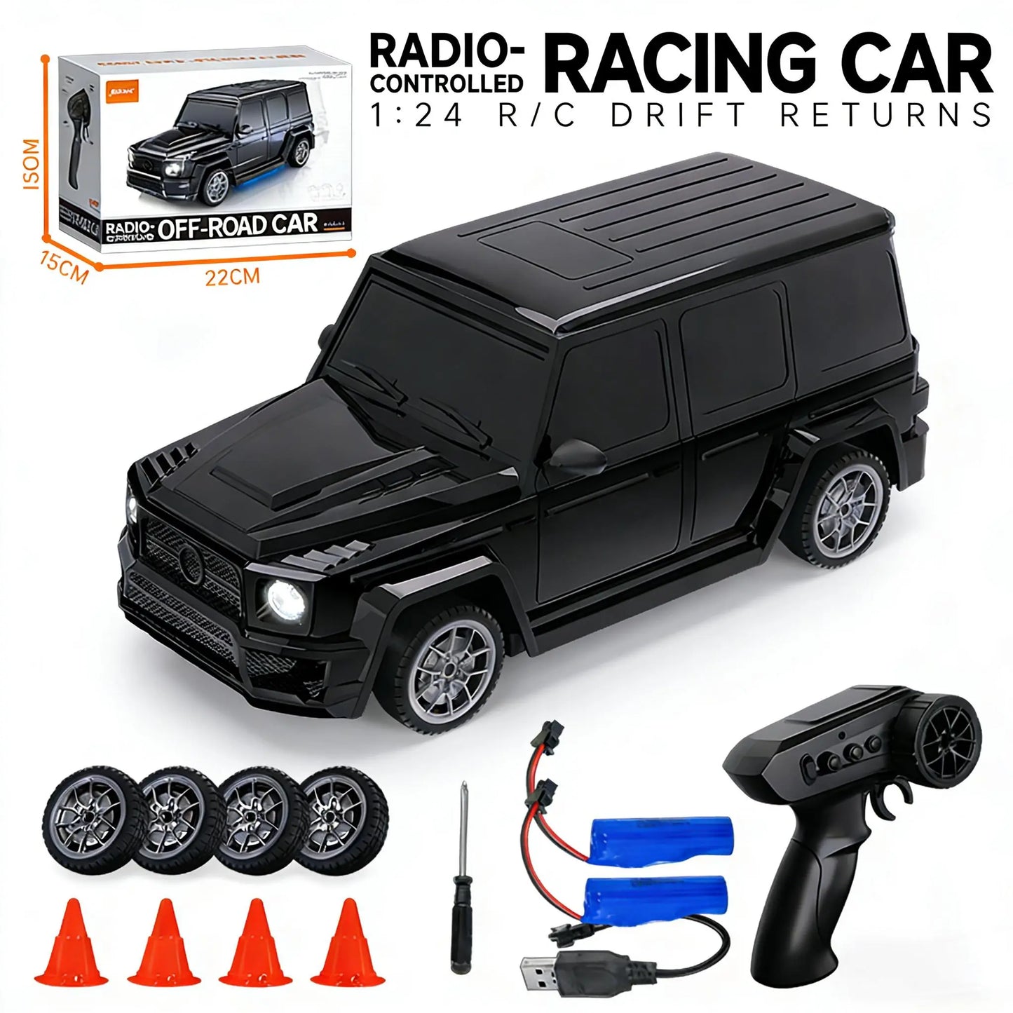 1：24 rc racing cars full proportional throttle ideal for solo practice neighborhood races birthday parties casual play and holiday gifts