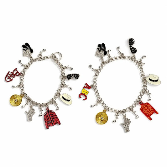 Michael Jackson Two Bracelet Set – Fan Gift with Iconic MJ Hat, Glove, Jacket & Music Charms