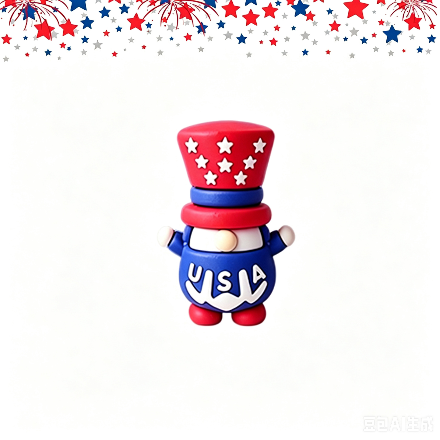 Patriotic 4th of July Mini Gnomes Figurines: Independence Day Ornaments Gift