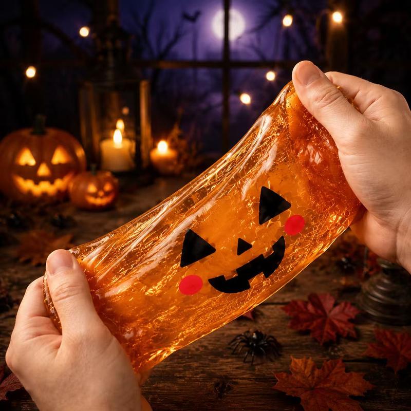 Cute Halloween scary ghost Maruko squeeze toy set, portable stress-relief hand squeeze toys, perfect Halloween party treat bag fillers and holiday gifts