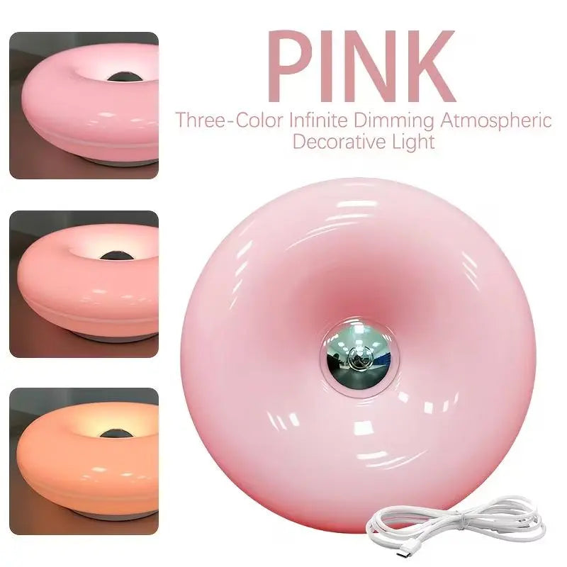 Aesthetic Doughnut LED Night Lamp – Easter Decor 2026-Cozy Ambient Light, Touch Control,Warm Color tiktokshopbacktoschool