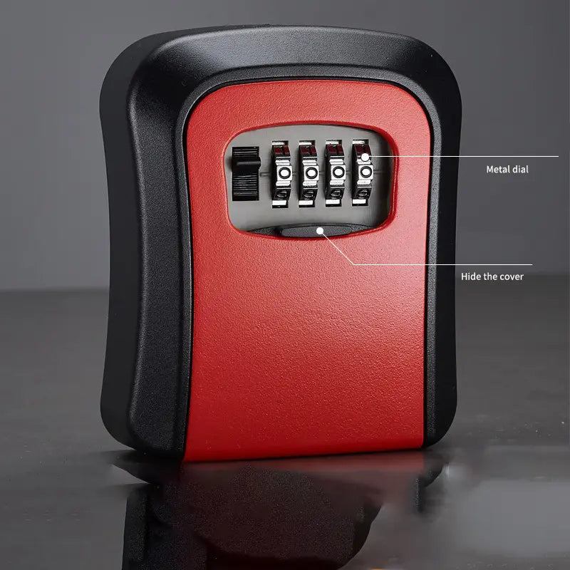 Wall Mount 4-Digit Combination Key Lock Box – Security Resettable Code Storage Box