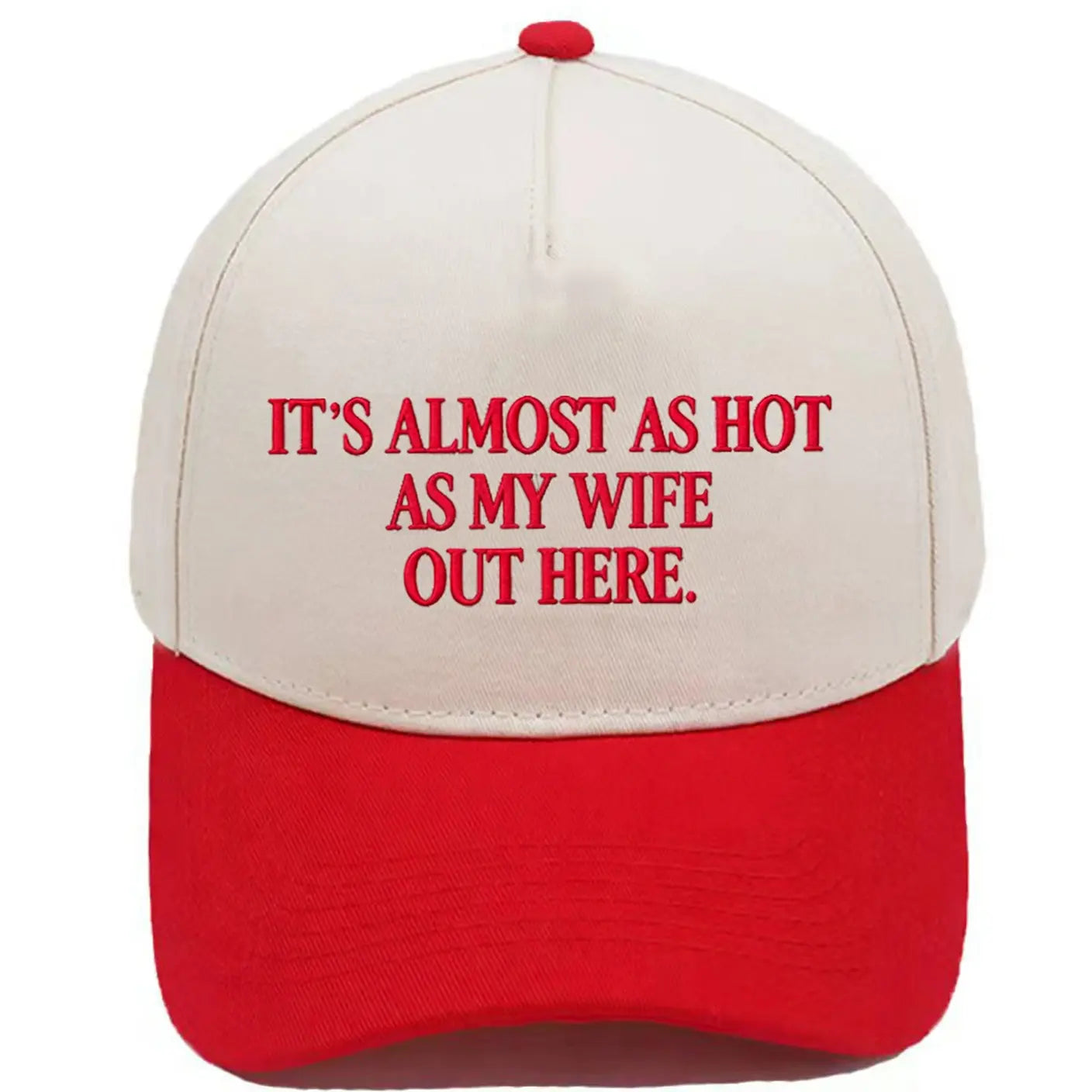 Funny "Almost As Hot As My Husband" Hat – Retro Two-Tone Snapback Cap