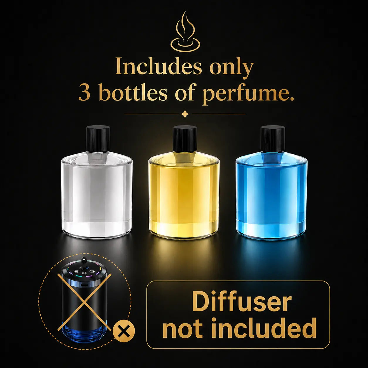 Smart Car Air Freshener, Touch Control Aromatherapy Diffuser with 5 Mist Modes & RGB Star Light