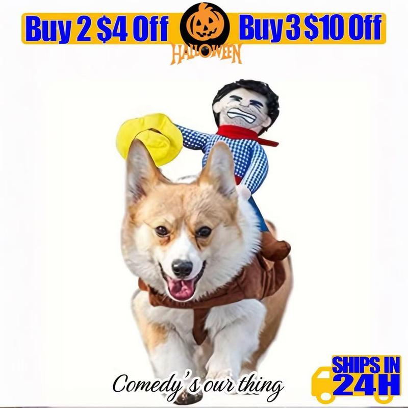 Matador Bullfighter Pet Costume Set with Hat – Adjustable Plush Dog & Cat Outfit