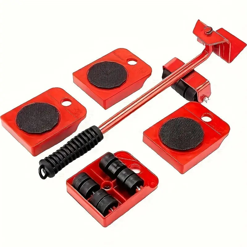 Furniture Moving Tool Set – 5PCS Heavy Duty Furniture Lifter & 360° Roller Sliders for Easy Moving