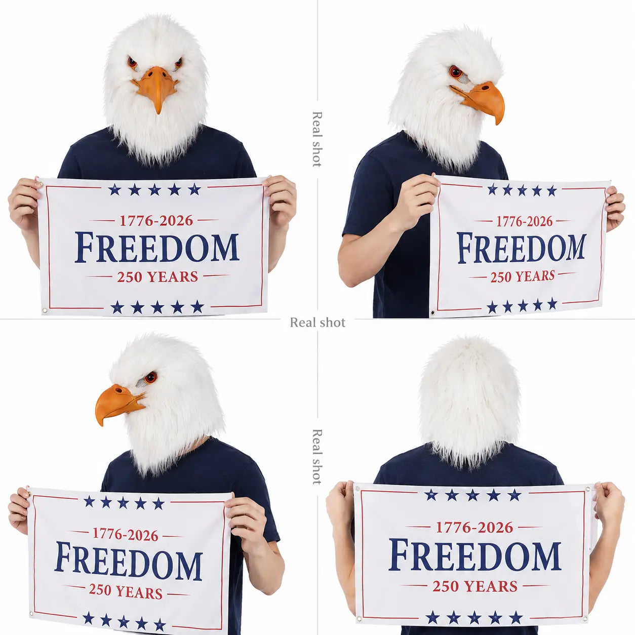 Patriotic Eagle Latex Mask for Fourth of July Halloween and Party Cosplay