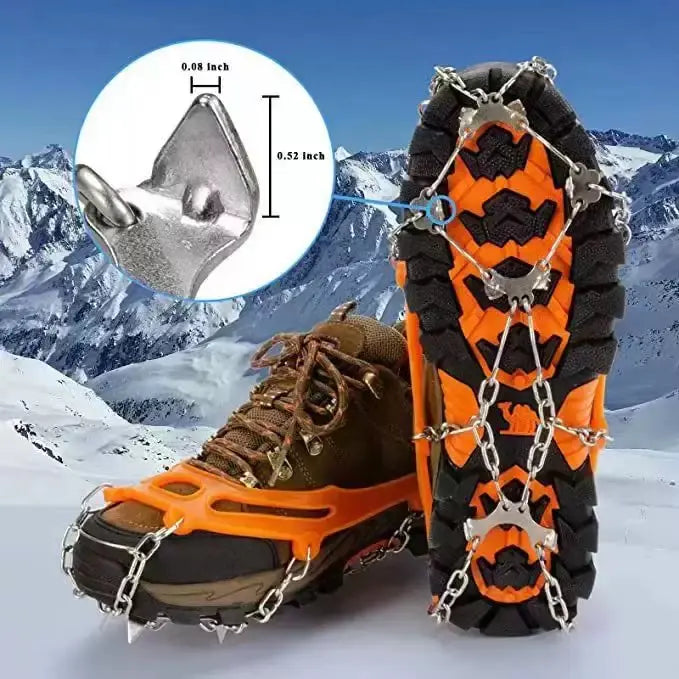 Lightweight Ice Cleats for Shoes & Boots – Anti-Slip Snow Traction Crampon Grips