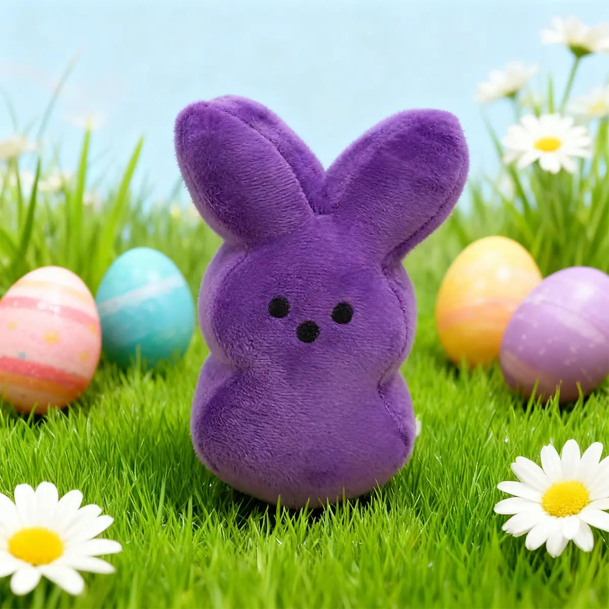 Sweeten Their Easter: 6-Pack Colorful Marshmallow Bunny Plush Set