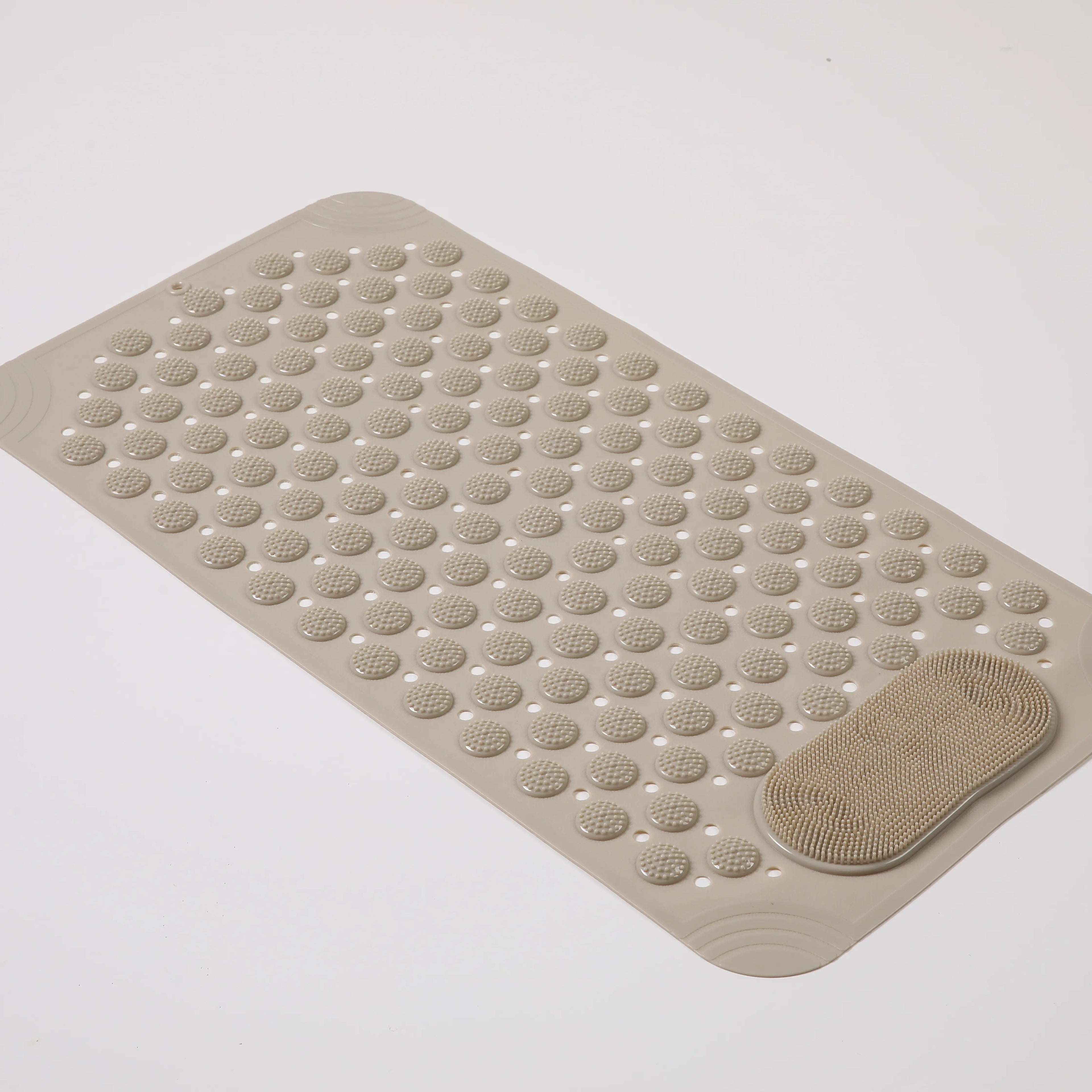Non-Slip Shower Mat with Foot Massage & Drain Holes, Suction Cup Bathtub Mat