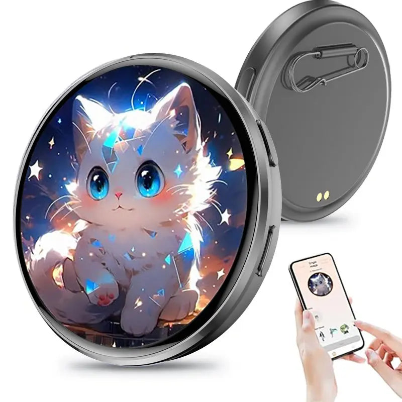 PixelPaw™ Smart Digital Display Badge With Custom GIF & Photos