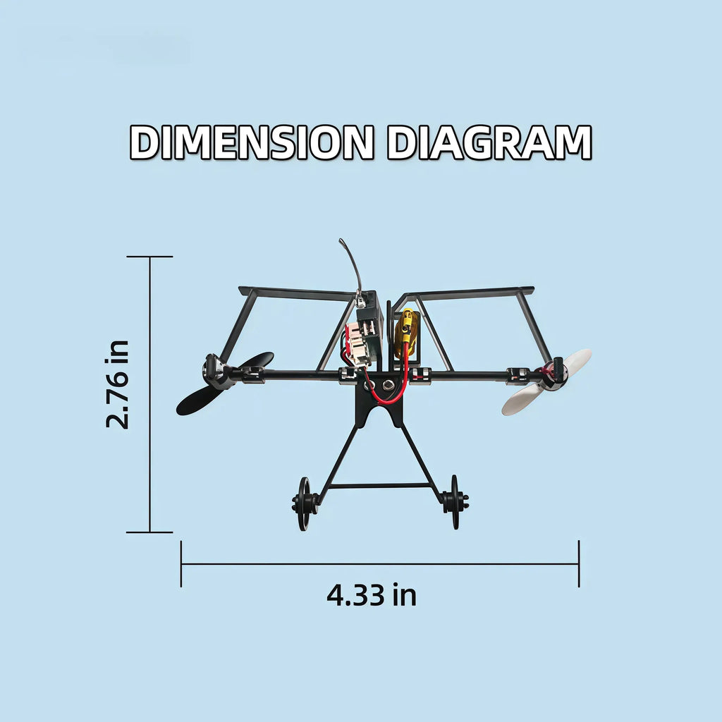Kit d'avion en papier télécommandé SkyCraft avec stabilisateur gyroscopique