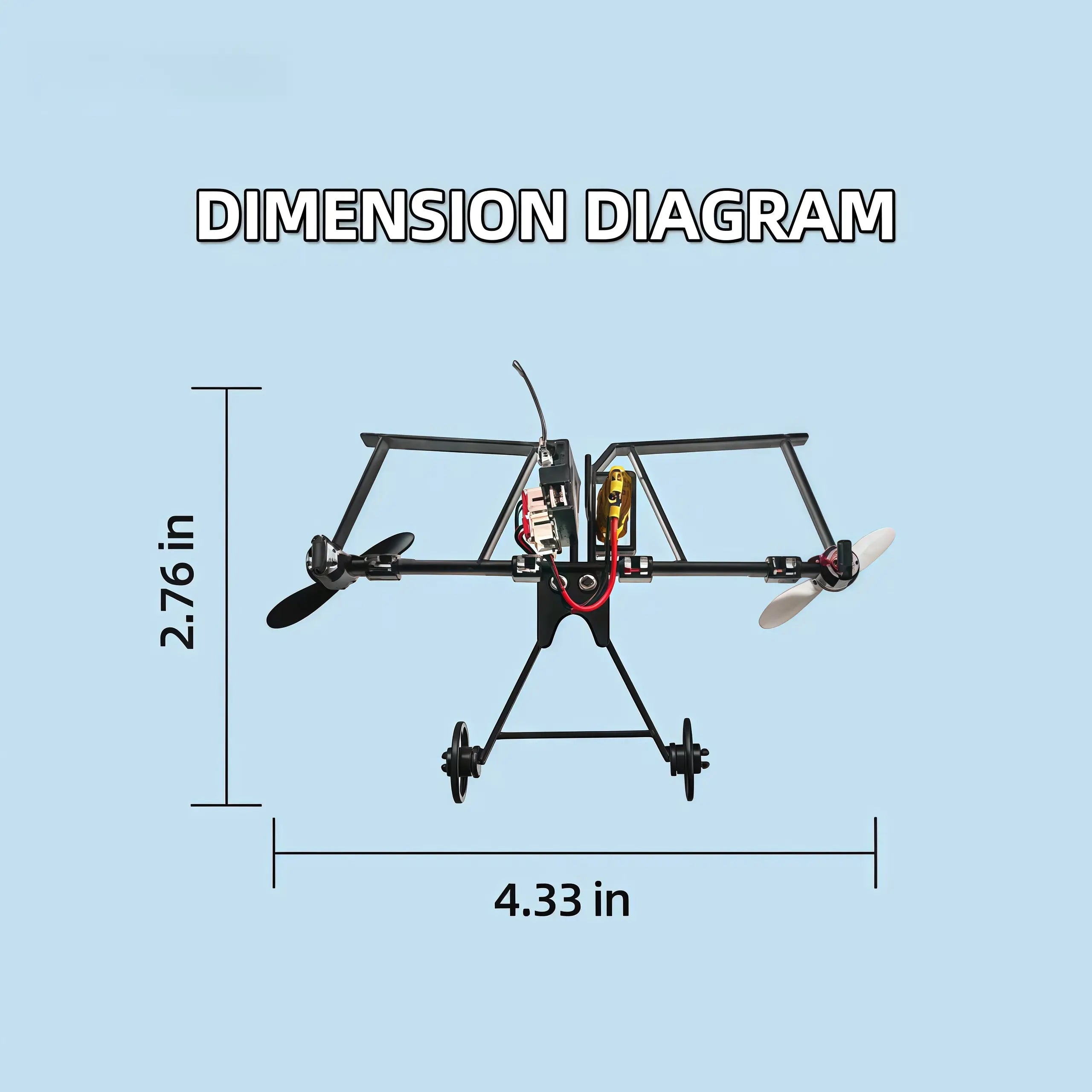 Kit d'avion en papier télécommandé SkyCraft avec stabilisateur gyroscopique