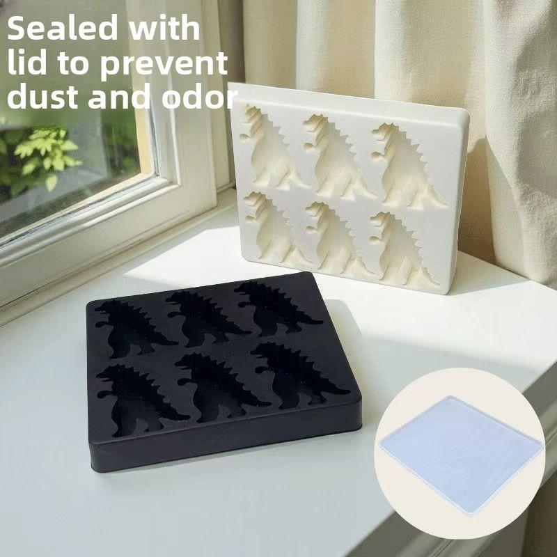 Godzilla Ice Cube Mold Foodgrade Silicone Mold with Dust Cover for Home & Party Use Unique Partyuse Ice Tray Black Cover Utensils Dustcover