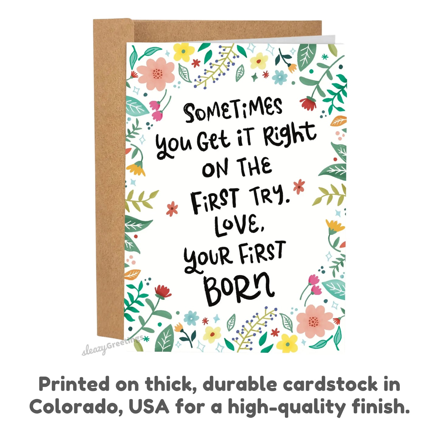Funny Mother’s Day Greeting Card (5x7") - Includes Kraft Envelope